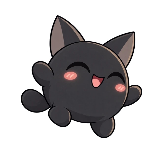Lila, a cheerful little black cat